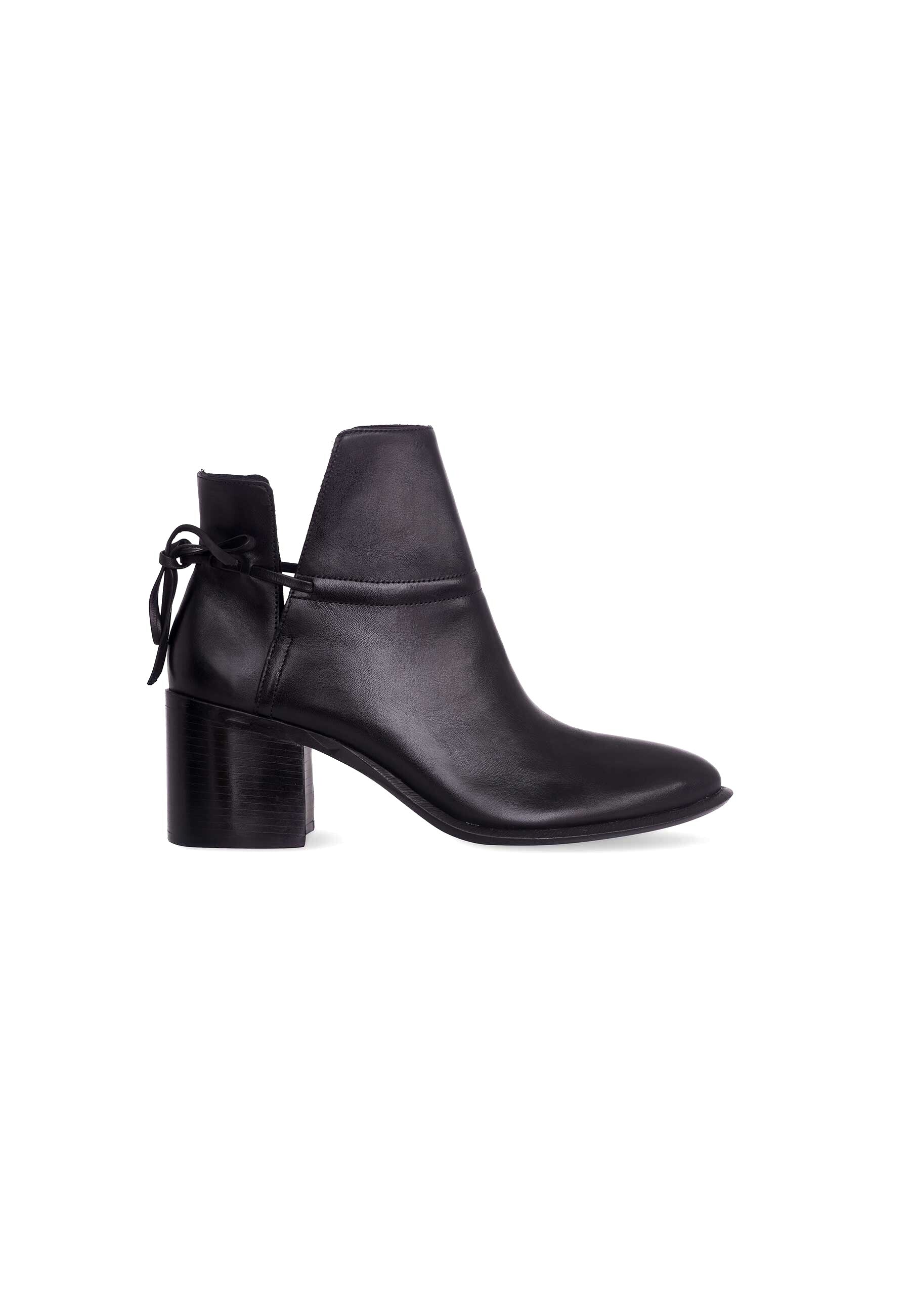 Black shops booties with tan heel