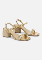 Mangará Albizia Women's Sandales Natural Raffia and Leather - 7cm Block Heel