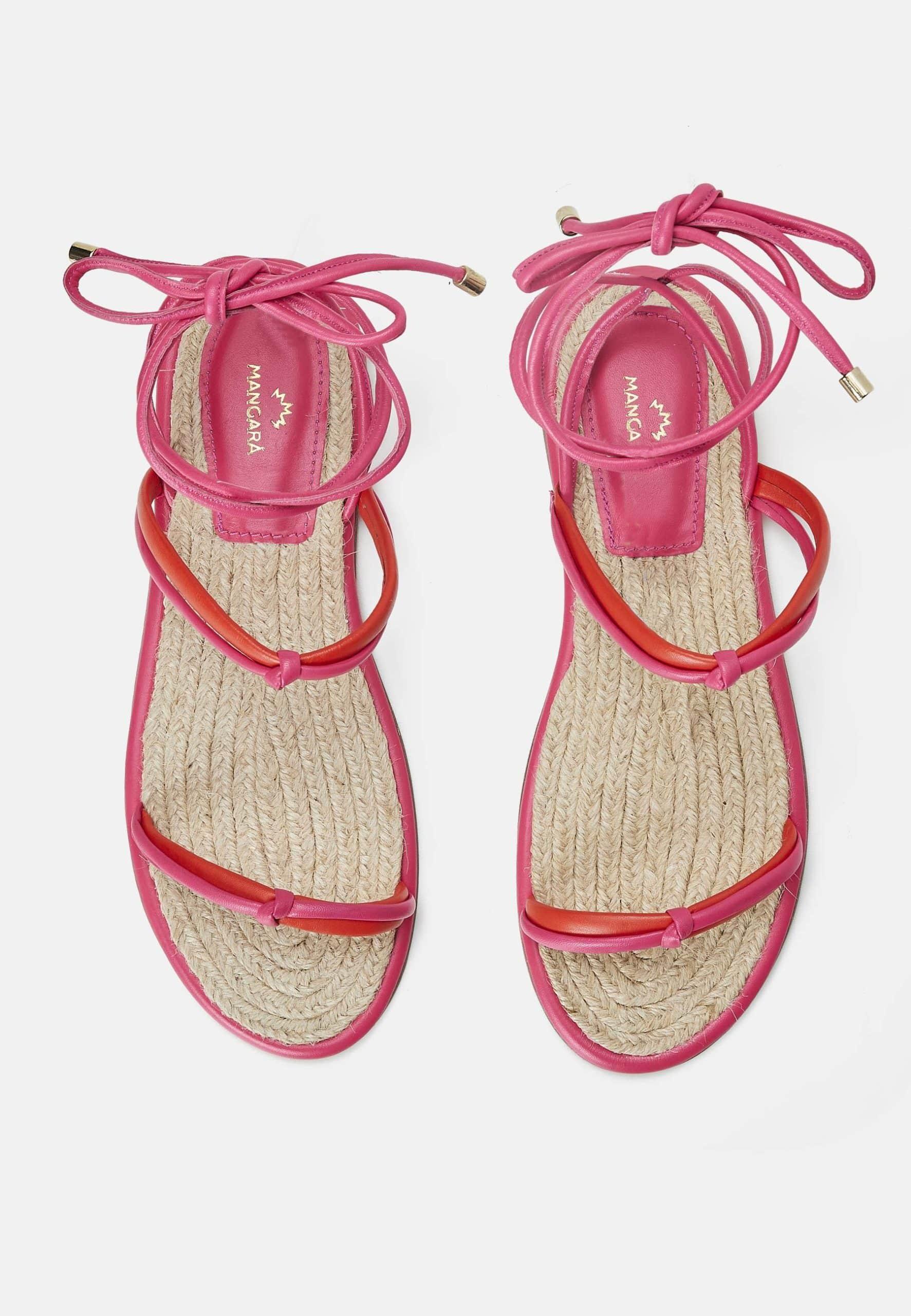 Mangará Urucum Women's Sandales - Leather - Raffia