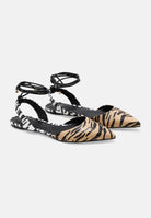 Mangará Women's Palmito Sandales Goat Leather - Animal Print