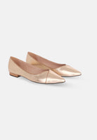 women's leather flat shoes from the oblique view right